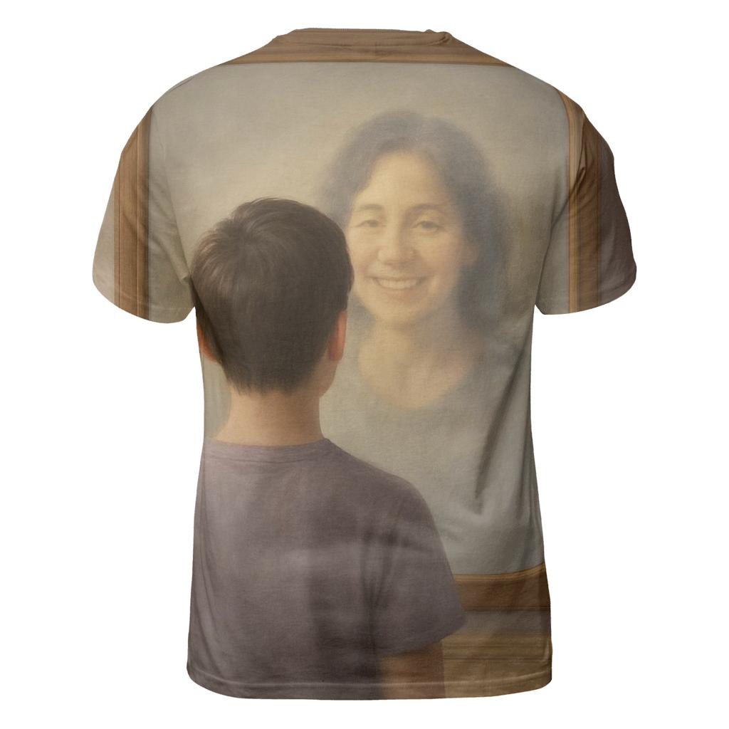 Her Reflection In The Person I Became unique graphic print tees