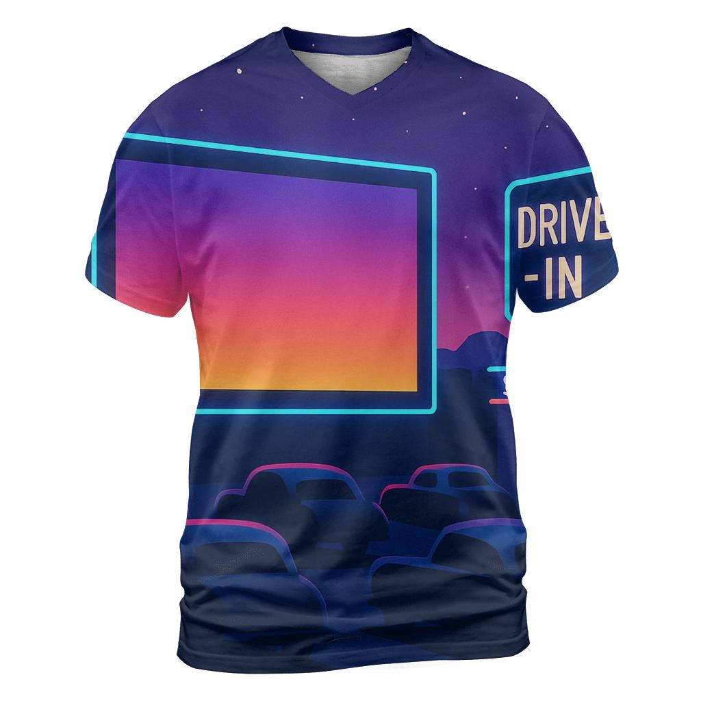 Neon Drive In Dreams custom all-over print shirts