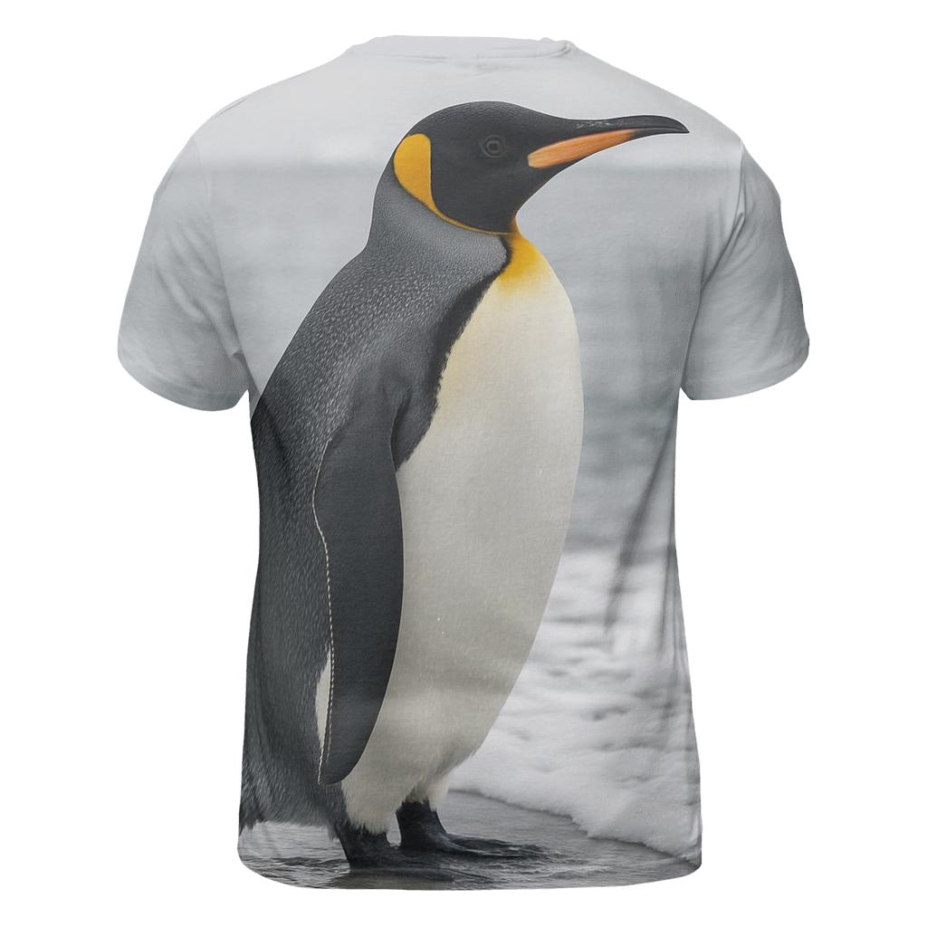 King Penguin At Icy Shoreline statement graphic shirts