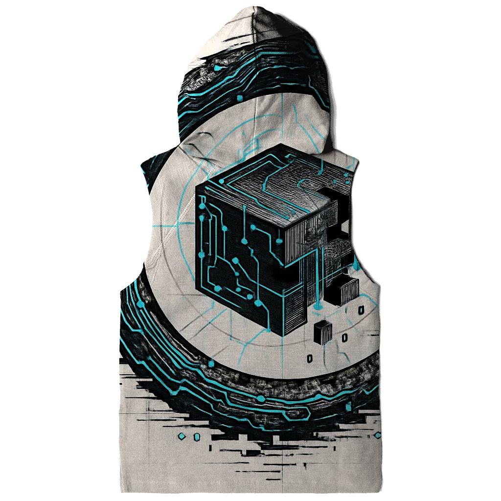 Digital Glitch Ouroboros lightweight hoodies