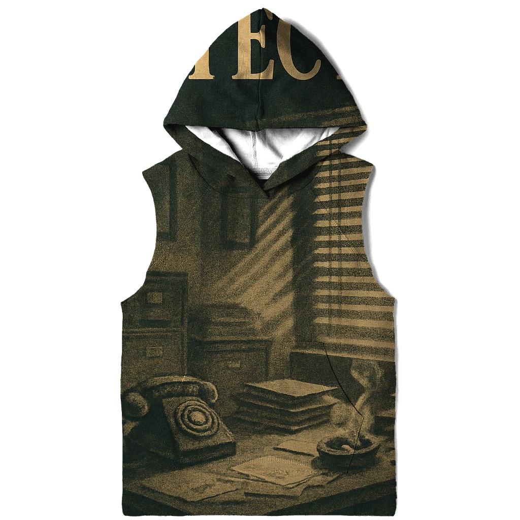 Noir Detective Office Book Cover embroidered hoodies