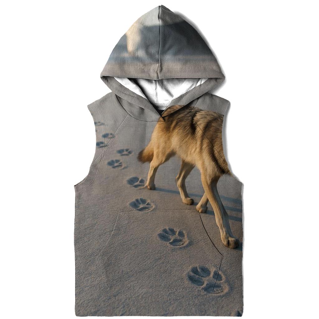 Wolf Tracks On Fresh Volcanic Ash lightweight hoodies