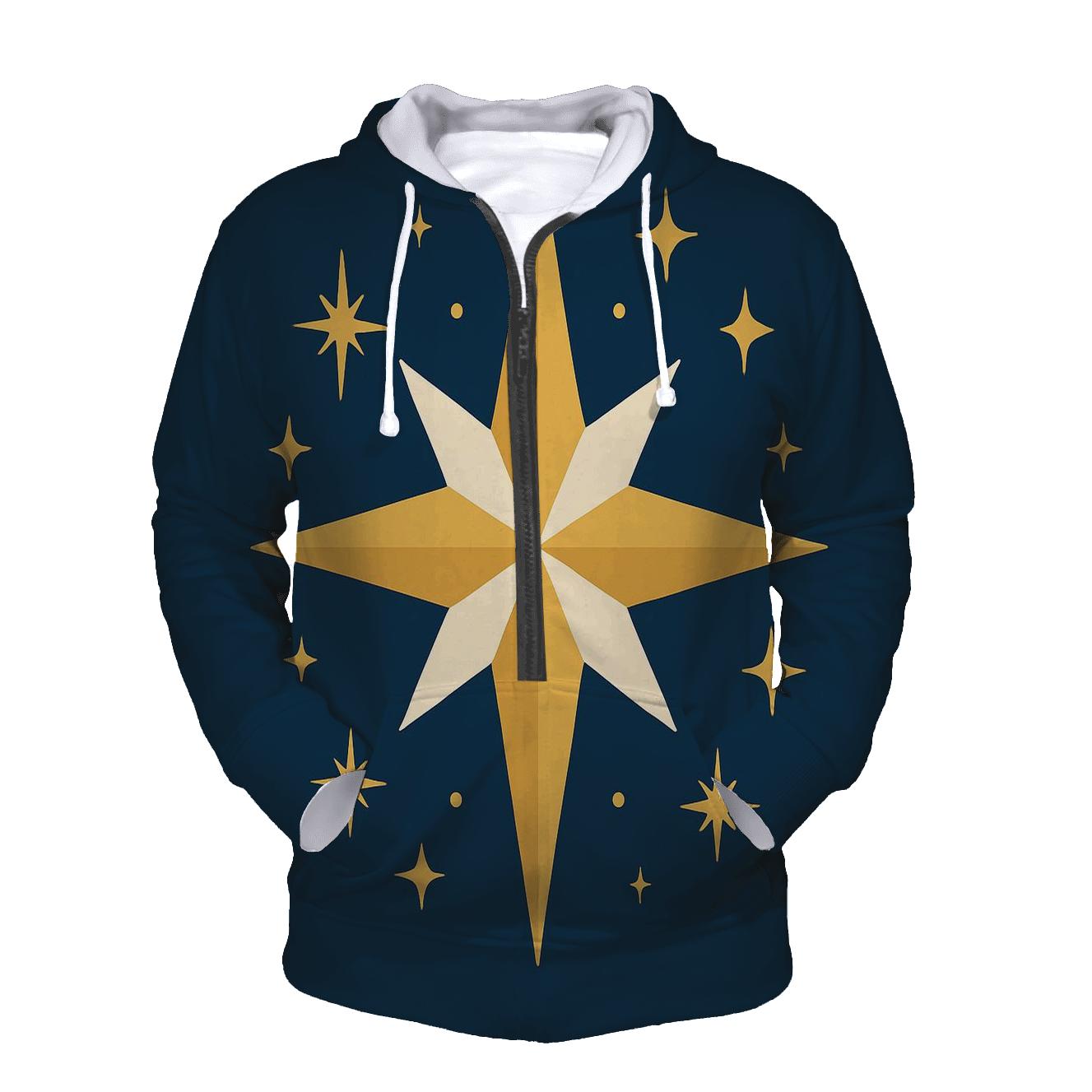 Geometric Bethlehem Starburst zip-up hoodies