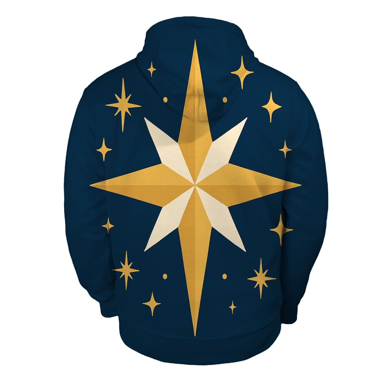 Geometric Bethlehem Starburst zip-up hoodies