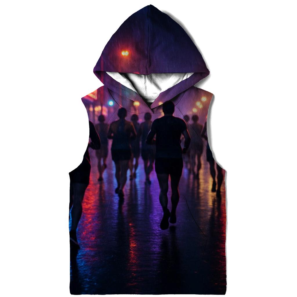 City Night Marathon Rain Reflections heavyweight hoodies