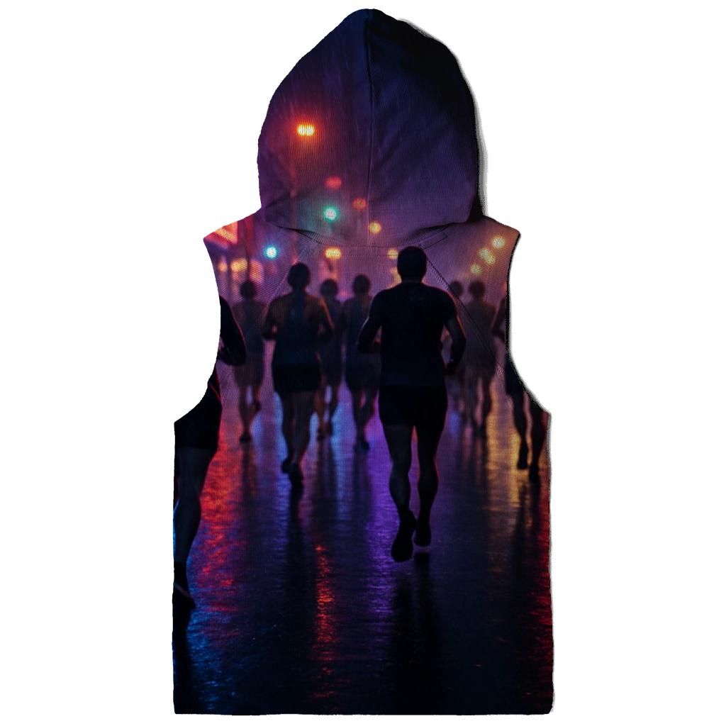 City Night Marathon Rain Reflections heavyweight hoodies