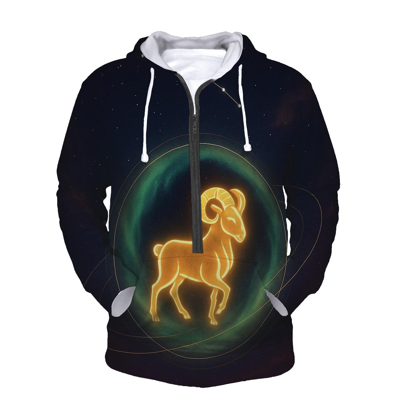 Aurora Bound Aries Star Portal graphic hoodies