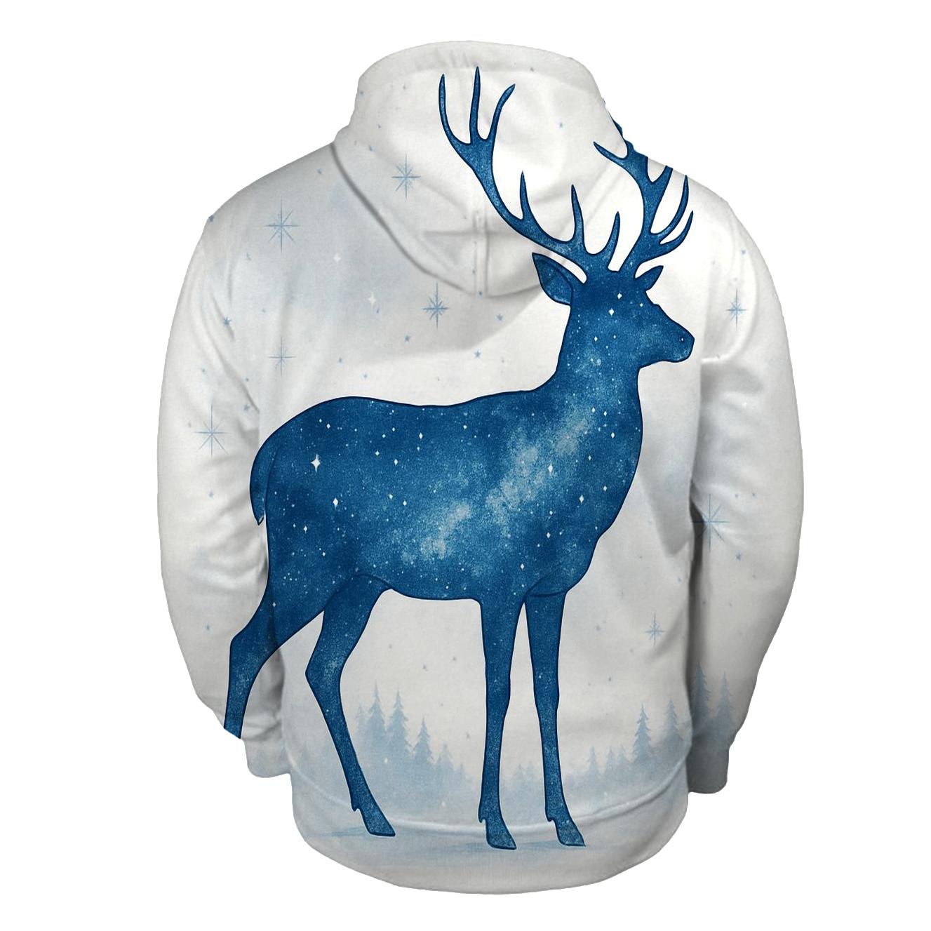 Celestial Double Exposure Deer custom hoodies