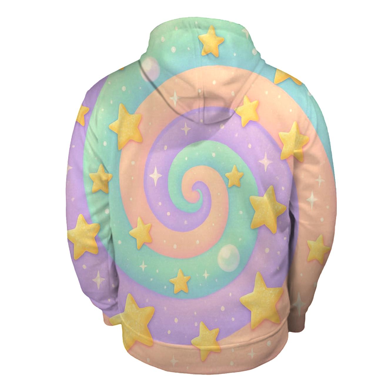 Pastel Stardust Carousel embroidered hoodies