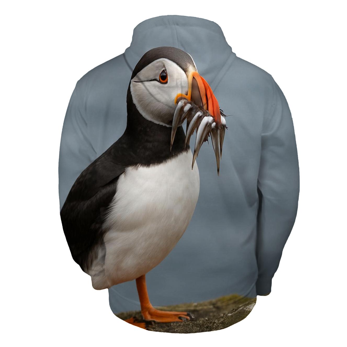 Atlantic Puffin In Sea Cliffs heavyweight hoodies