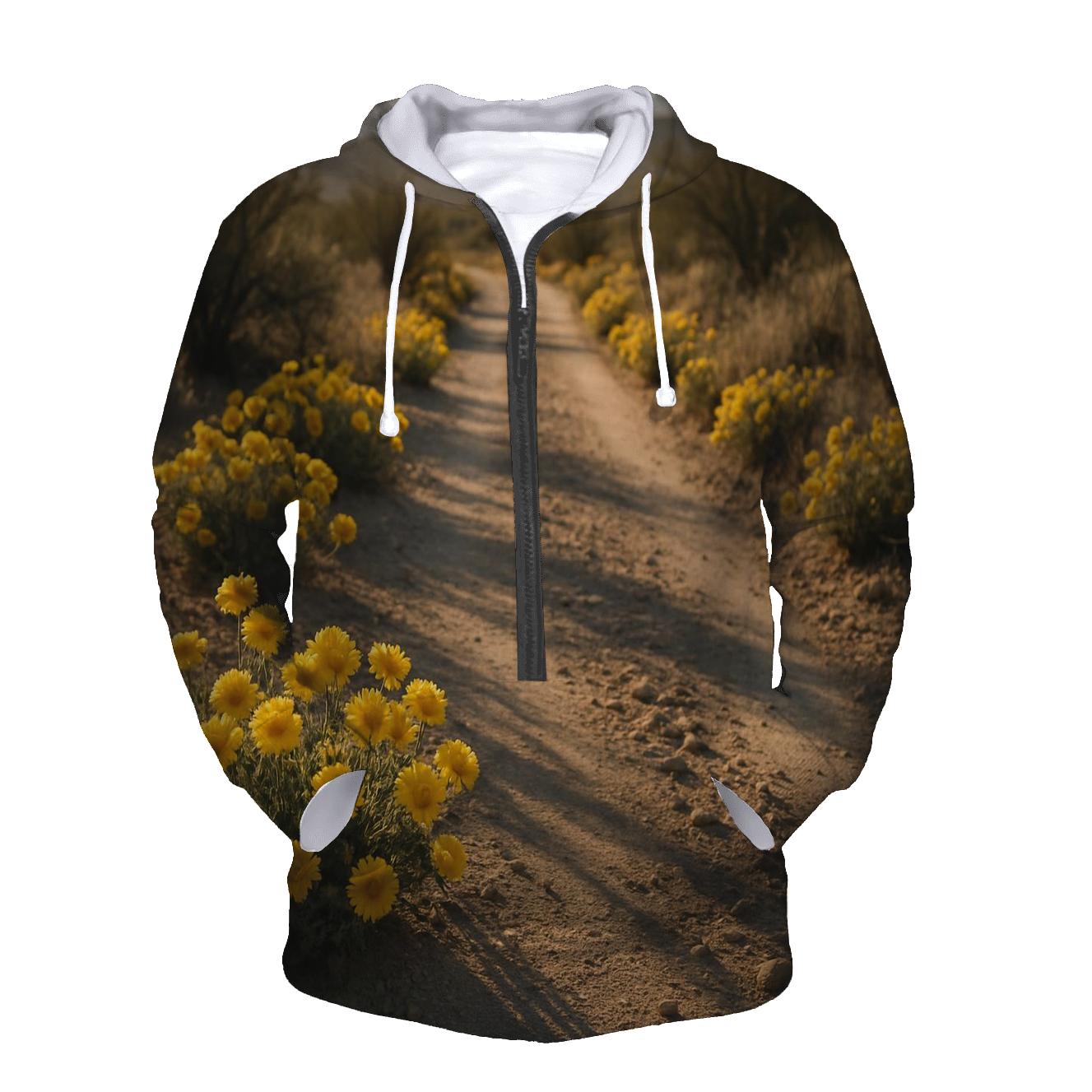 Desert Marigolds Along A Dusty Road lightweight hoodies