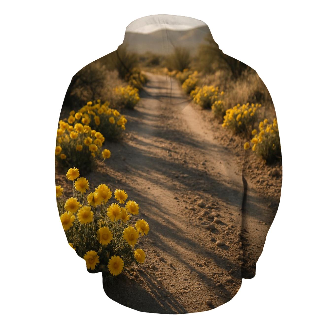 Desert Marigolds Along A Dusty Road lightweight hoodies