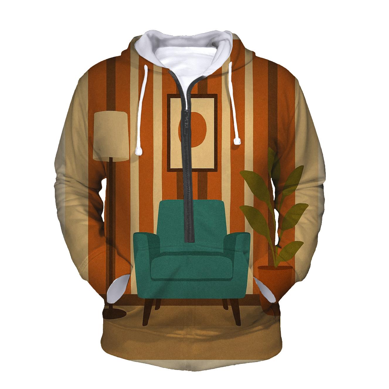 Mod Stripe Living Room designer hoodies