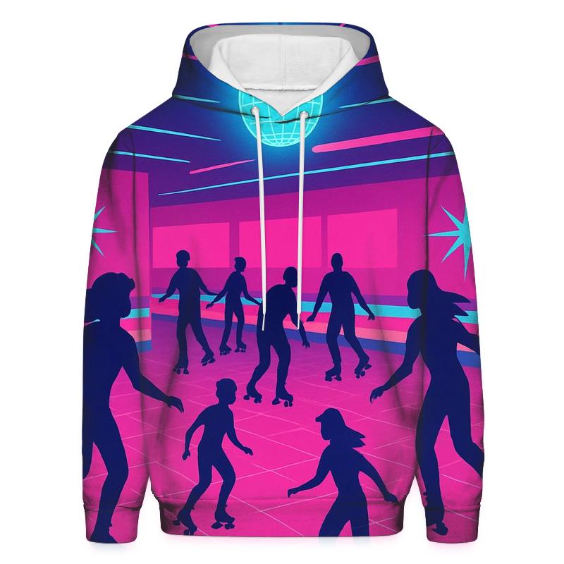 Neon Roller Rink Nights custom hoodies