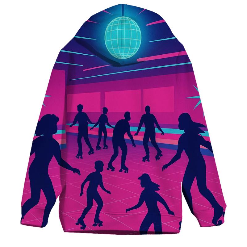 Neon Roller Rink Nights custom hoodies