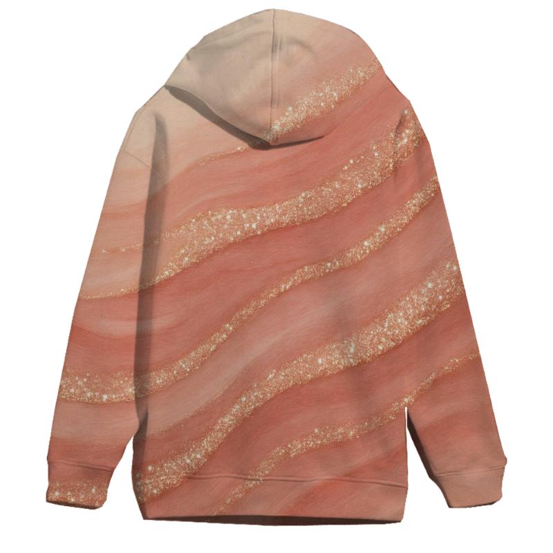 Rose Quartz Glitter Tide hoodies fashion
