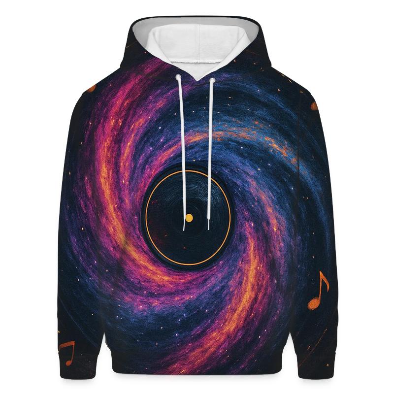 Nebula Vinyl Record Spin designer hoodies