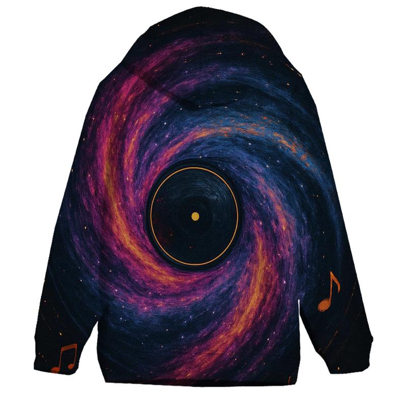 Nebula Vinyl Record Spin designer hoodies