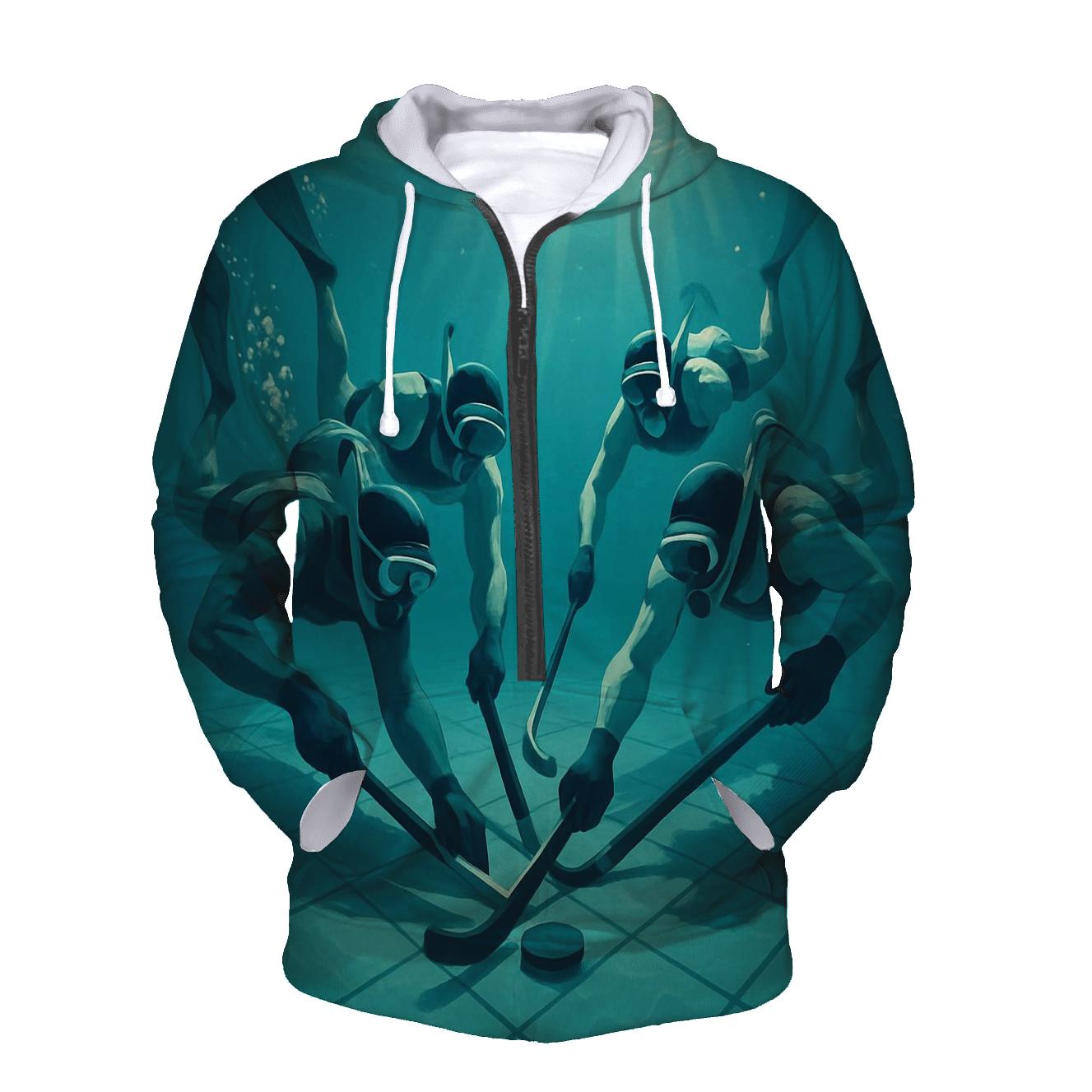 Underwater Hockey Arena Glow hoodie trends