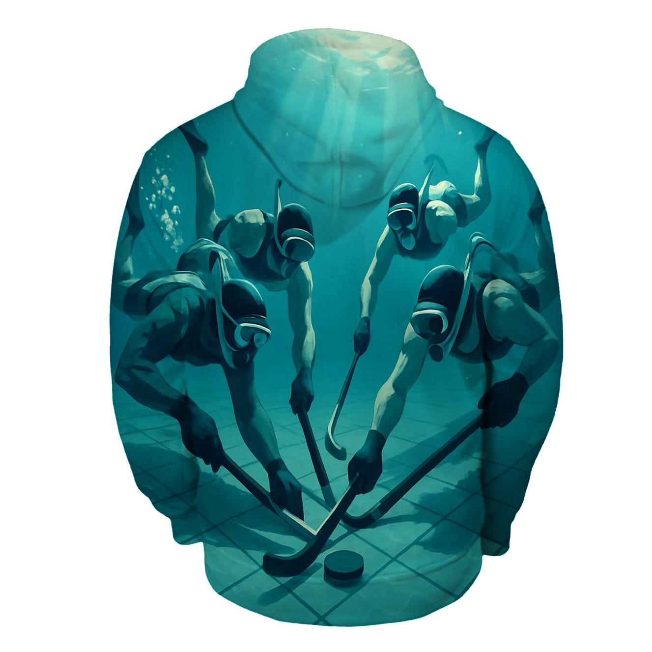 Underwater Hockey Arena Glow hoodie trends