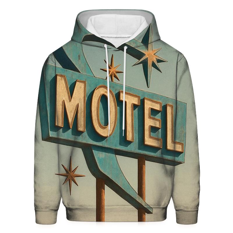 Atomic Era Roadside Motel Sign zip-up hoodies