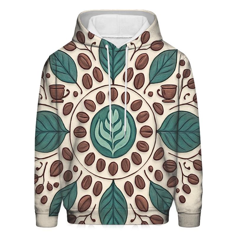 Emerald Coffee Leaf Mandala hoodie designs