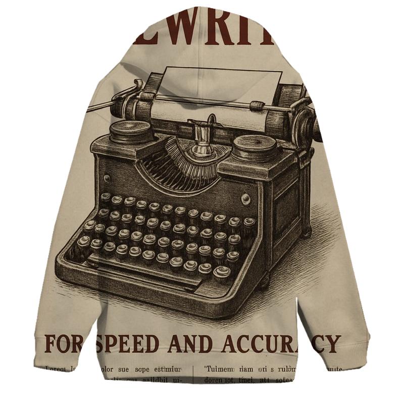 Vintage Typewriter Advertisement Broadside embroidered hoodies