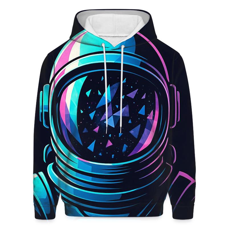 Holographic Astronaut Portrait designer hoodies