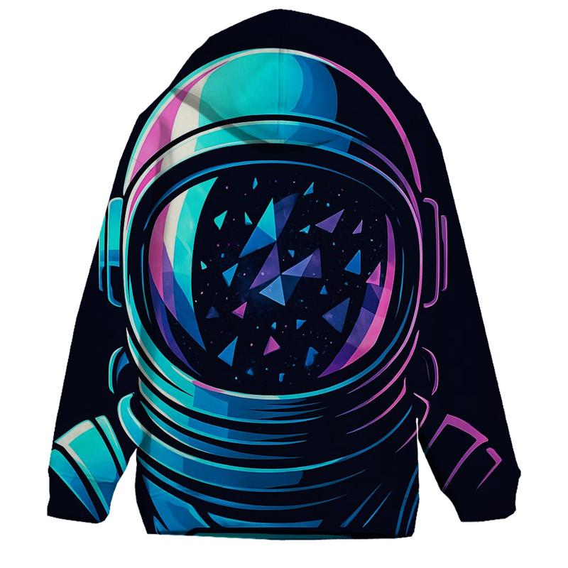 Holographic Astronaut Portrait designer hoodies