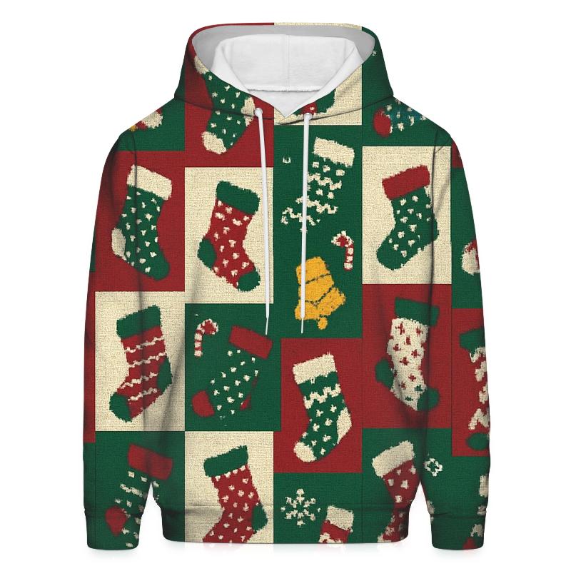 Mismatched Stocking Patchwork Panel Design lightweight hoodies