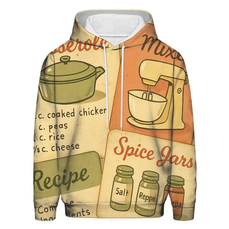 Midcentury Kitchen Recipe Card Set embroidered hoodies