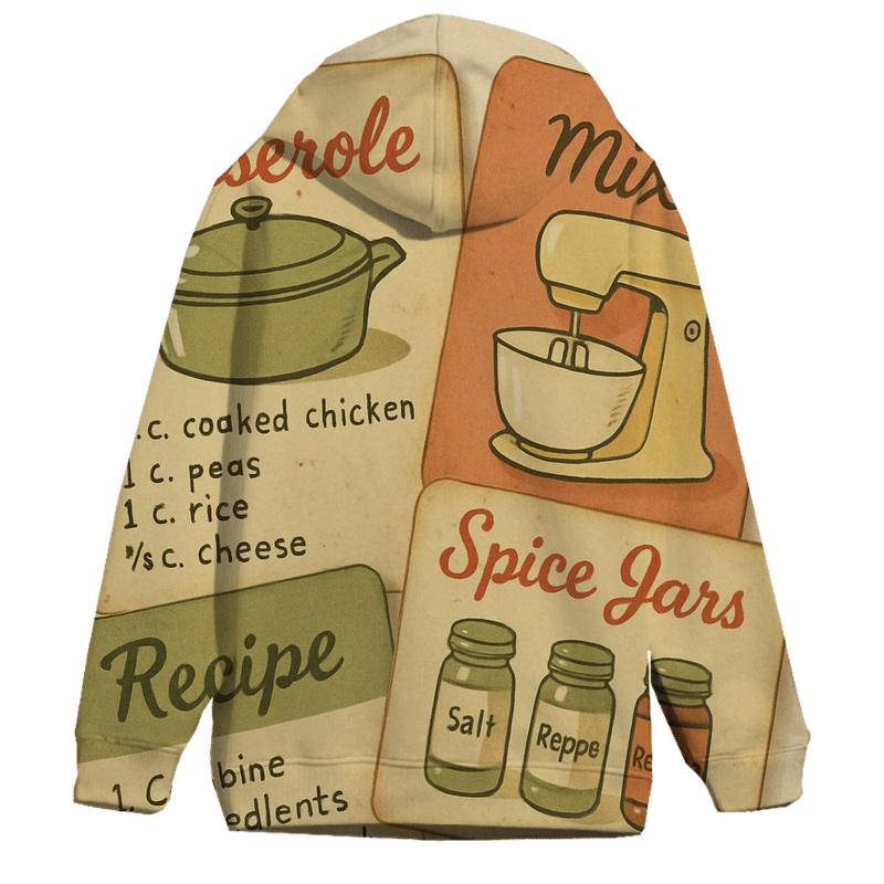 Midcentury Kitchen Recipe Card Set embroidered hoodies