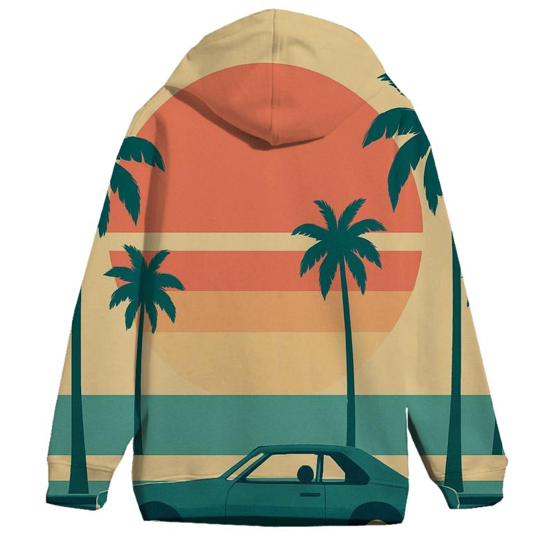 Palm Drive Sunset Cruise premium hoodies