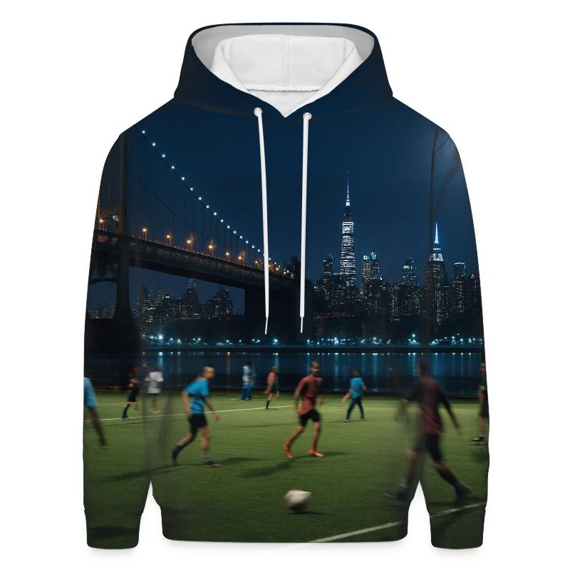 Astoria Park Night Soccer With Skyline Beyond hoodies fashion