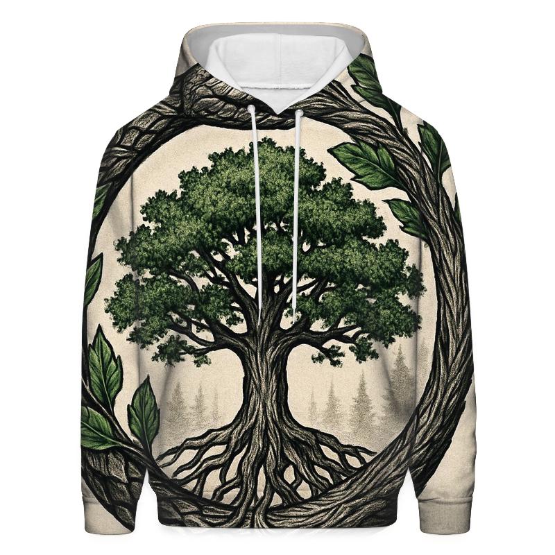 Forest Heart Ouroboros printed hoodies