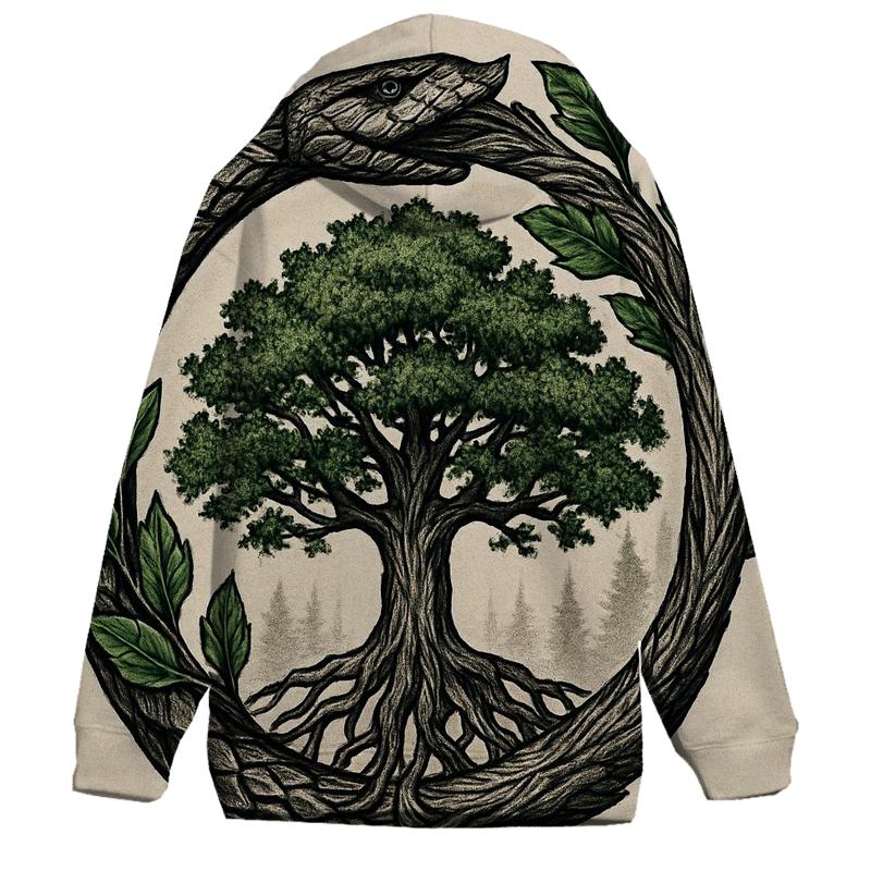 Forest Heart Ouroboros printed hoodies