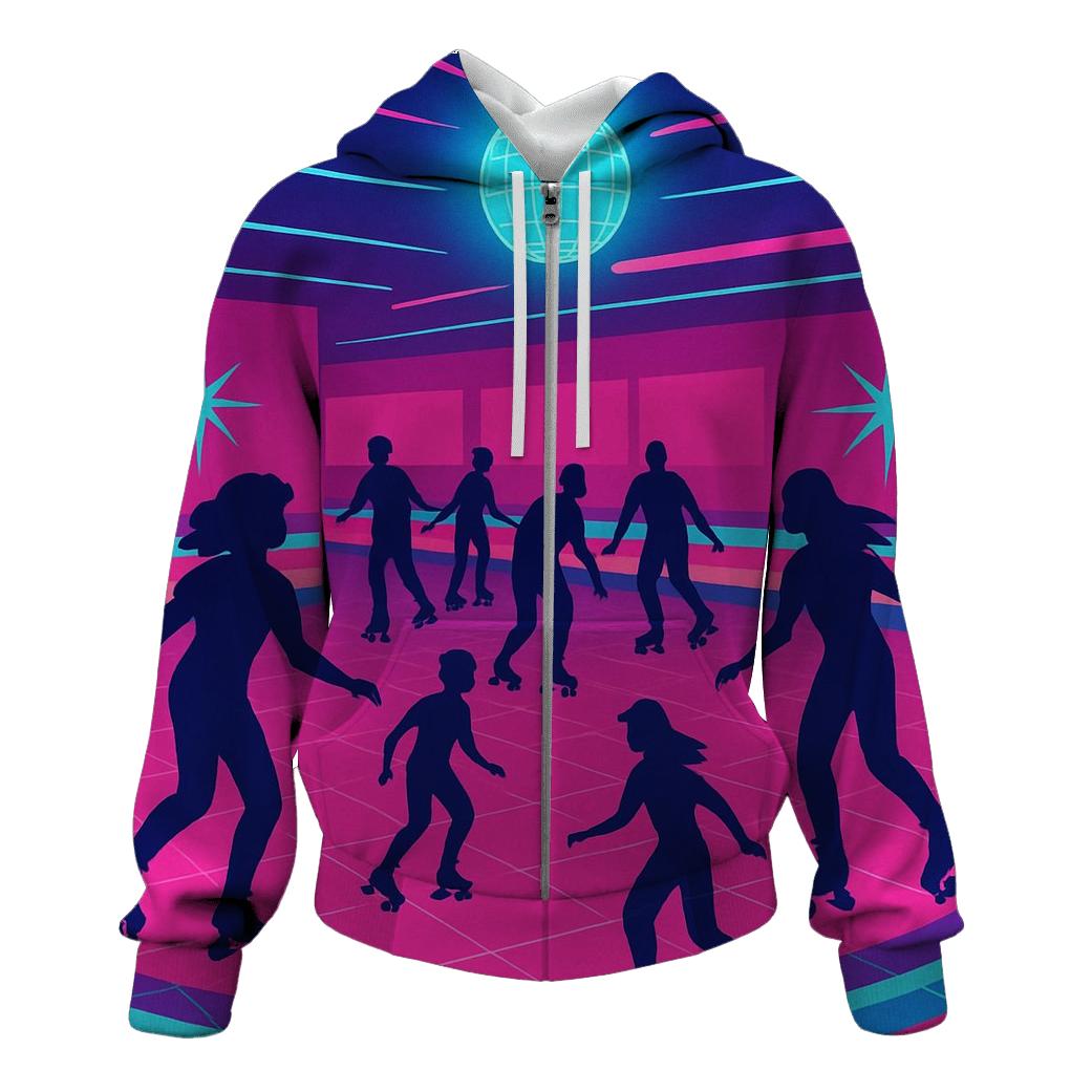 Neon Roller Rink Nights hoodie designs