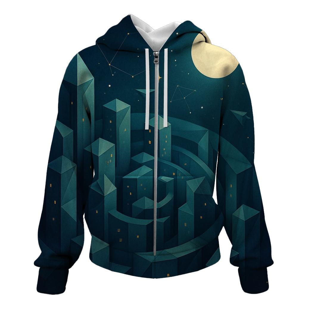 Cosmic Origami City hoodie trends