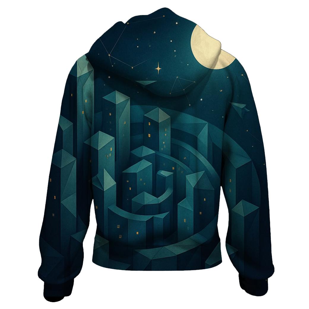 Cosmic Origami City hoodie trends