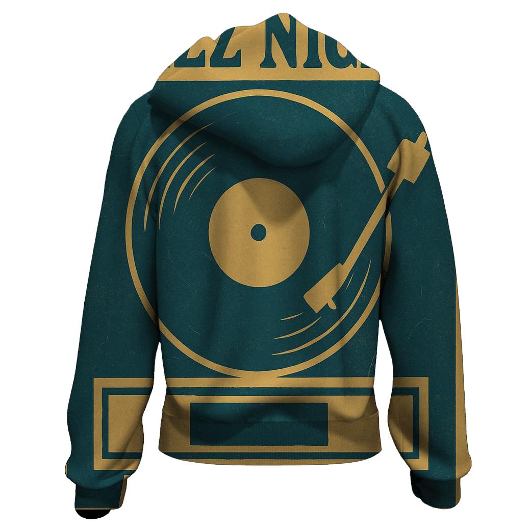 Midcentury Vinyl Lounge Poster lightweight hoodies