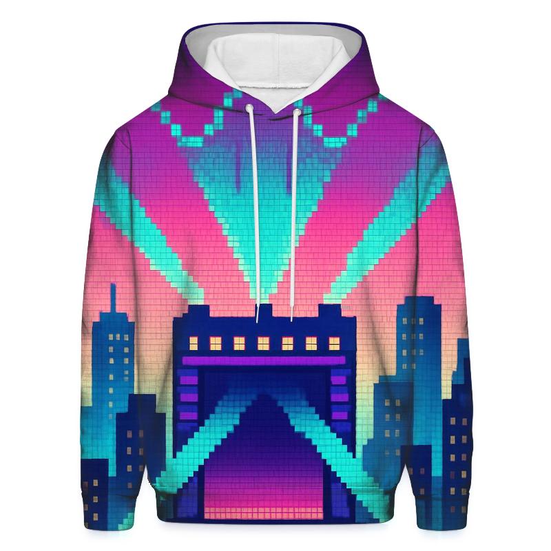 Pixel Stage Skyline pullover hoodies