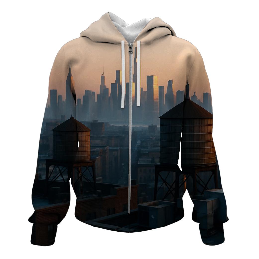 Harlem Rooftop Sunrise Over Midtown hoodie styles