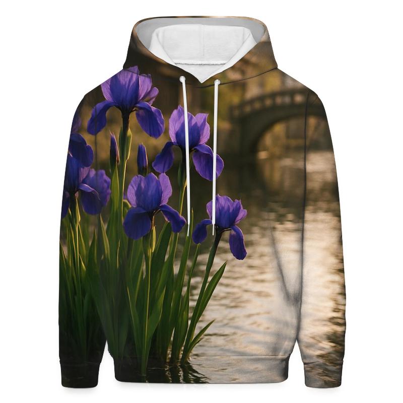 Iris Reflections At Traditional Canal Edge hoodies fashion