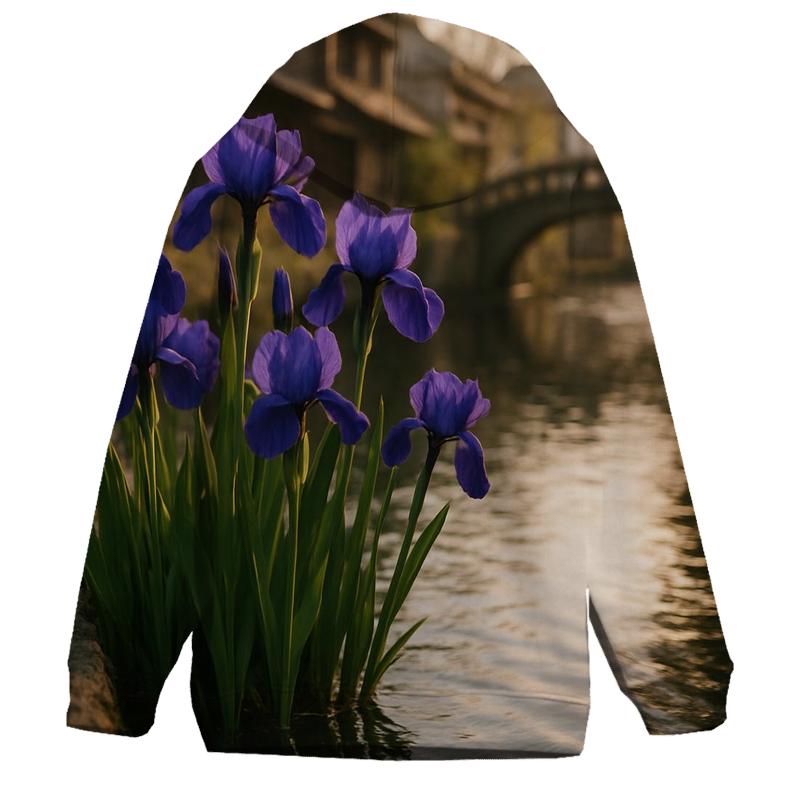 Iris Reflections At Traditional Canal Edge hoodies fashion