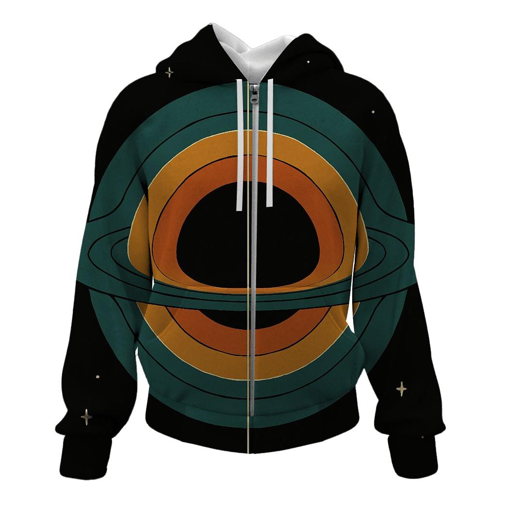 Accretion Disk Meridian Stripes embroidered hoodies