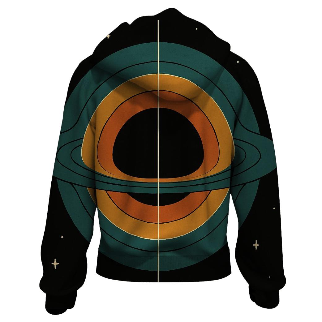 Accretion Disk Meridian Stripes embroidered hoodies
