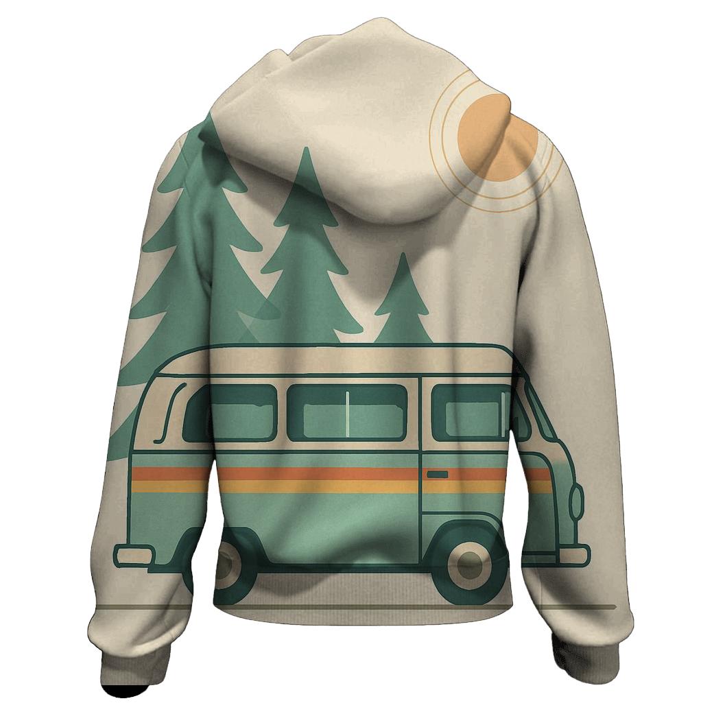 Vintage Caravan Holiday zip-up hoodies