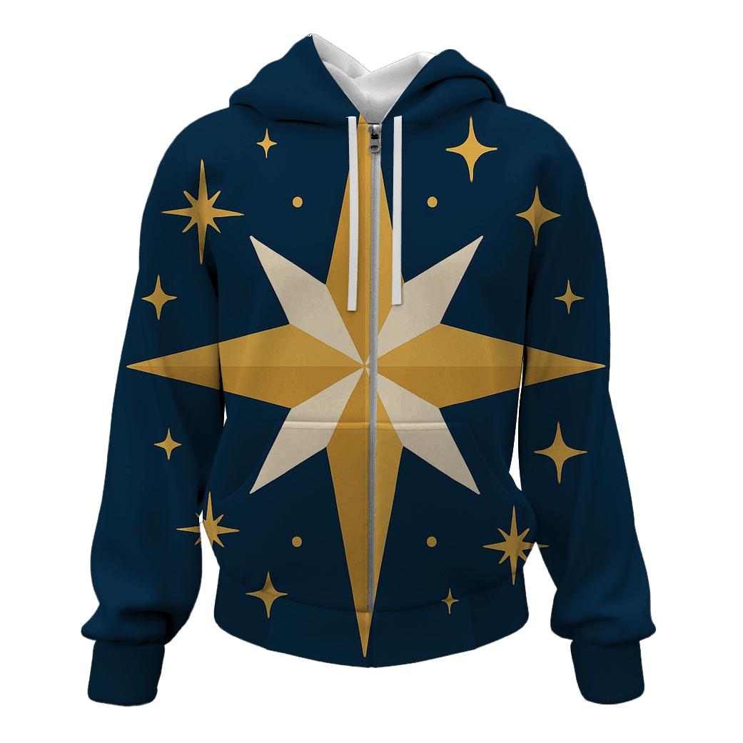 Geometric Bethlehem Starburst printed hoodies