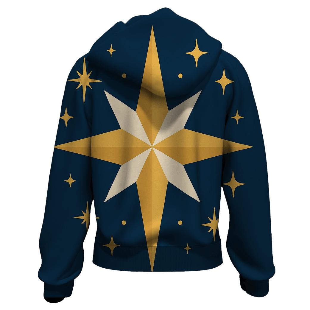 Geometric Bethlehem Starburst printed hoodies