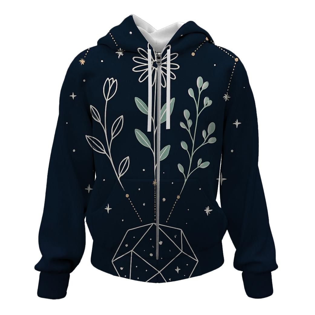 Stargazer Botanical Diagram designer hoodies